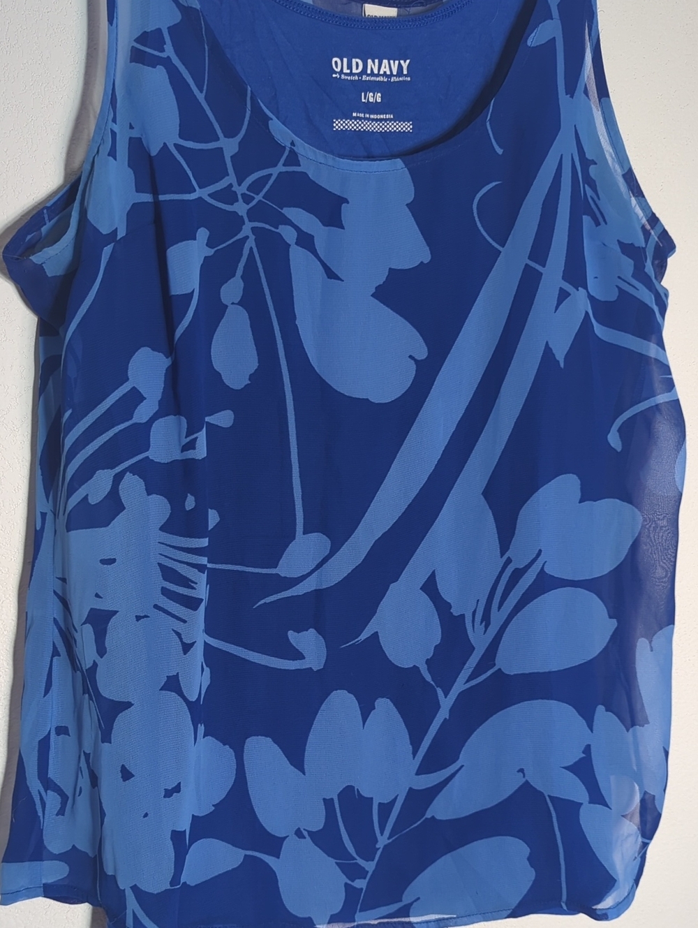 Old Navy Womens Tank Top Lot of 3 Jewel Tone Blues Coastal Boho Flowy Medium - Picture 10 of 16